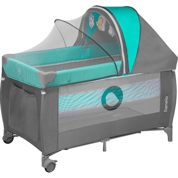 Ліжечко-манеж Lionelo Sven Plus Turquoise Grey, бірюзовий - Pampik