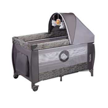 Ліжечко-манеж Lionelo Sven Plus Grey Scandi, сірий - Pampik - 6