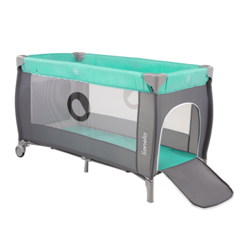 Ліжечко-манеж Lionelo Sven Plus Turquoise Grey, бірюзовий - Pampik - 7