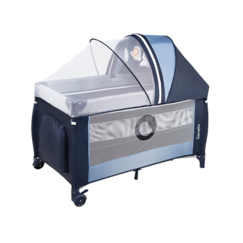 Ліжечко-манеж Lionelo Sven Plus Blue Navy, синій - Pampik - 6