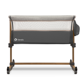Ліжечко приставне Lionelo Leonie Grey Stone, темно-сірий - Pampik - 9