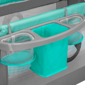 Ліжечко-манеж Lionelo Sven Plus Turquoise Grey, бірюзовий - Pampik - 5
