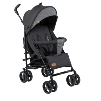 Прогулянковий візок Lionelo Irma Black/Dark Grey, чорний з сірим - Pampik - 2