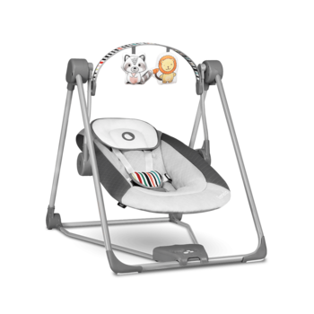 Крісло-гойдалка Lionelo Otto Cozy Grey, сірий - Pampik - 2