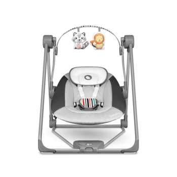 Крісло-гойдалка Lionelo Otto Cozy Grey, сірий - Pampik - 3