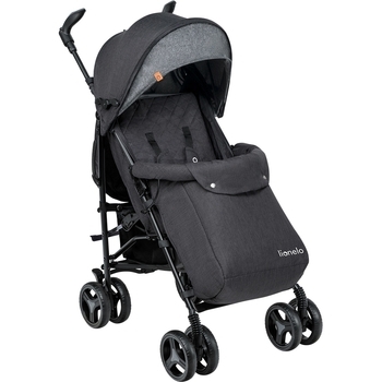 Прогулянковий візок Lionelo Irma Black/Dark Grey, чорний з сірим - Pampik