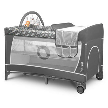 Манеж Lionelo Flower Grey Scandi, сірий - Pampik - 8