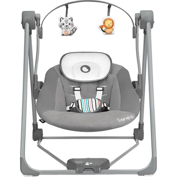 Крісло-гойдалка Lionelo Otto Grey Concrete, сірий - Pampik