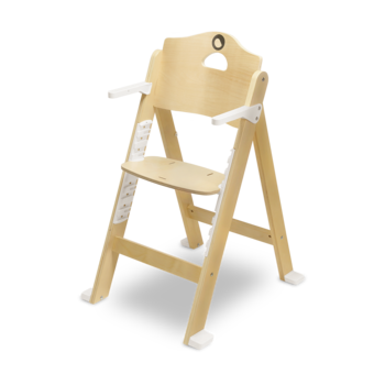 Стілець для годування Lionelo Floris White Natural, білий - Pampik - 7