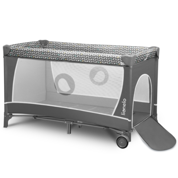 Манеж Lionelo Flower Grey Scandi, сірий - Pampik - 3