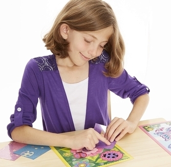 Набір для творчості з блискучими наліпками Melissa&Doug Квіти і метелики (MD19511) - Pampik - 4