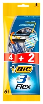 Набір бритв без змінних картриджів Bic Flex 3, 4+2 шт. (3086123242500) - Pampik