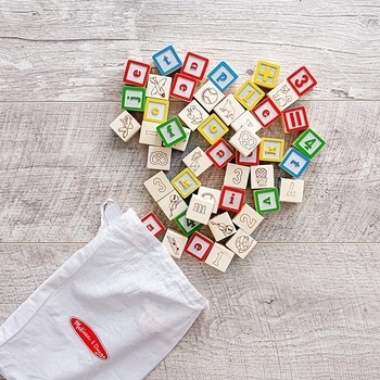 Дерев'яна азбука та цифри на кубиках Melissa&Doug (MD1900) - Pampik - 4