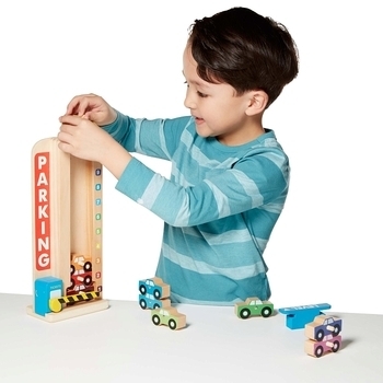 Ігровий дерев'яний набір Melissa&Doug Паркування та машинки (MD15182) - Pampik - 4