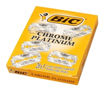 Лезвия двусторонние BIC Сhrome Platinum, 5х20 шт. (3086126605364) - Pampik