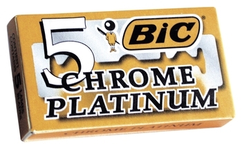 Лезвия двусторонние BIC Сhrome Platinum, 5х5 шт. (3086123519039) - Pampik