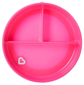 Тарілка на присосці Munchkin Stay Put, рожевий (27160.02) - Pampik - 2