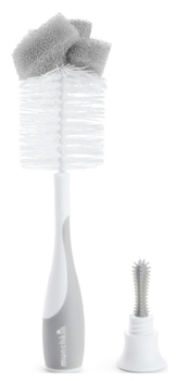 Ёршик 2 в 1 Munchkin для чистки бутылочек и сосок, серый (16020.02) - Pampik