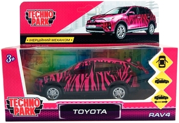Автомодель Technopark Glamcar Toyota RAV4, брусничний - Pampik - 4