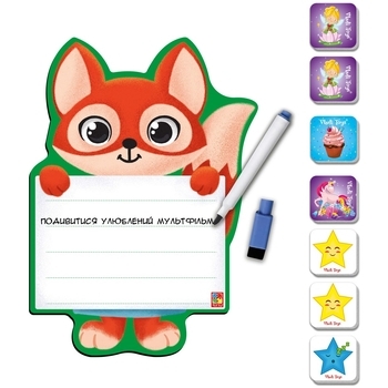 Магнітна дошка з маркером Vladi Toys Лисиця (VT3601-21) - Pampik - 2