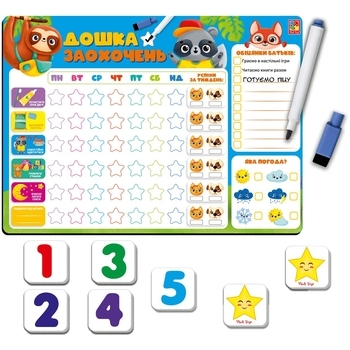 Магнитная доска Vladi Toys Доска поощрений, с маркером, украинский язык (VT3601-24) - Pampik - 2