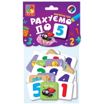Магнітна гра Vladi Toys Рахуємо до 5 (VT5900-03) - Pampik