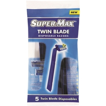 Станок одноразовый Super-Max Twin Disposable Blue, 2 лезвия - Pampik