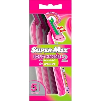 Станок жіночий одноразовий Super-Max Long Handle 2, 2 леза - Pampik