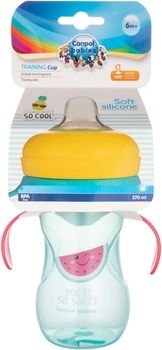 Поільник з силіконовим носиком Canpol Babies So Cool, 270 мл, рожевий - Pampik - 2
