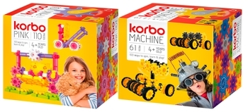 Подарунок. Набір для творчого конструювання Korbo Machine + Pink, 61+110 деталей - Pampik