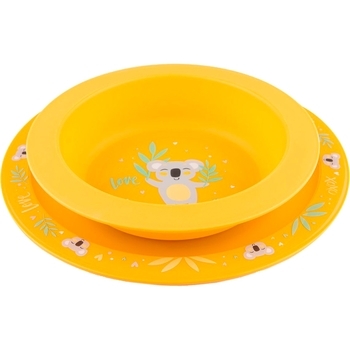 Набір посуду Canpol Babies Exotic Animals, жовтий - Pampik