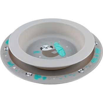 Набір посуду Canpol Babies Exotic Animals, сірий - Pampik