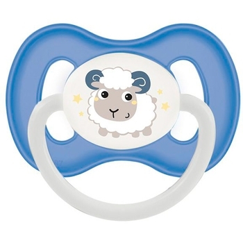 Пустушка Canpol Babies Bunny & Company кругла латексна, 0-6 міс., блакитний, 1 шт. - Pampik