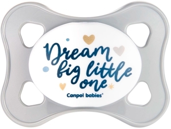 Пустушка Canpol Babies Mini силіконова симетрична, 0-2 міс., сірий, 2 шт. - Pampik - 3
