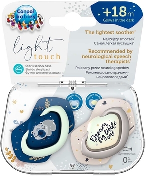 Пустышка Canpol Babies Sleepy Koala силиконовая симметричная, 18+ мес., синий, 2 шт. - Pampik - 6