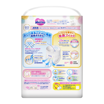 Подгузники-трусики Merries M (6-11 кг), 58 шт. - Pampik - 3