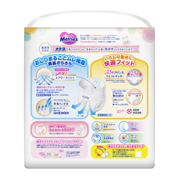 Підгузки-трусики Merries M (6-11 кг), 74 шт. - Pampik - 3