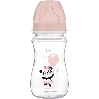 Антиколікова пляшечка для годування Canpol Babies Easystart Toys Панда, 240 мл, рожевий - Pampik