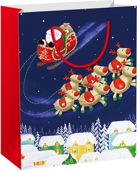 Подарунковий паперовий пакет Malevaro Christmas 1, 26x12,7x32,4 см (С21-049-1) - Pampik