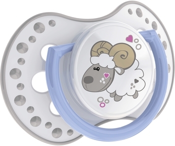 Динамічна силіконова пустушка Lovi Night&Day Boy Lamb, 0-3 міс, 2 шт. - Pampik - 2