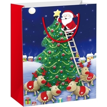 Подарунковий паперовий пакет Malevaro Christmas 3, 26x12,7x32,4 см (С21-049-3) - Pampik