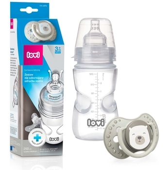 Набор Lovi Защита рефлекса сосания, бутылочка Buddy Bear 250 мл+пустышка BB - Pampik - 2