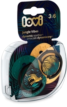 Динамичная силиконовая пустышка Lovi Jungle Vibes Boy, 3-6 мес, 2 шт. - Pampik - 4
