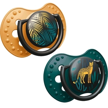 Динамичная силиконовая пустышка Lovi Jungle Vibes Boy, 3-6 мес, 2 шт. - Pampik