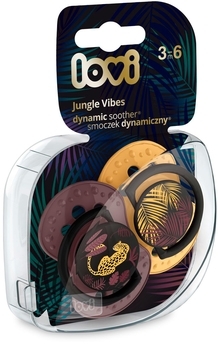 Динамичная силиконовая пустышка Lovi Jungle Vibes Girl, 3-6 мес, 2 шт. - Pampik - 4