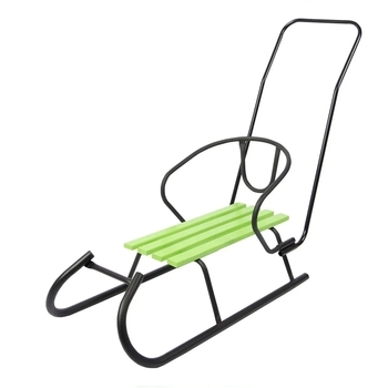 Санки Vitan "Овен" чорні+спинка+кольорова планка - Pampik - 3