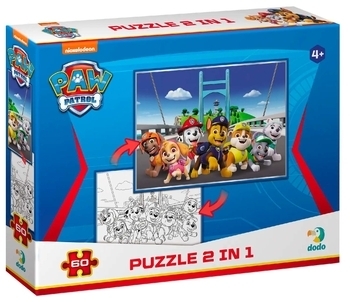 Пазл 2 в 1 Dodo Paw Patrol, 60 элементов (200162) - Pampik