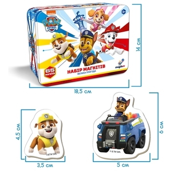 Набір магнітів Magdum Великий набір Щенячий патруль, 65 шт. (ML4034-16) - Pampik - 5