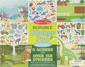 Набір багаторазових наклейок Melissa&Doug Місця проживання тварин (MD14196) - Pampik