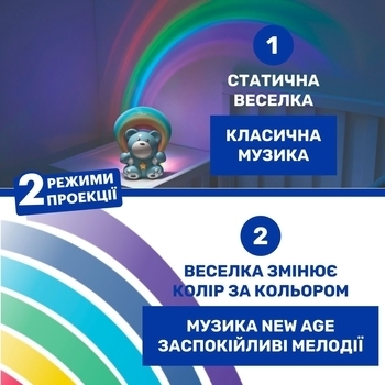 Іграшка-проектор Chicco Ведмедик під веселкою, блакитний (10474.20) - Pampik - 5